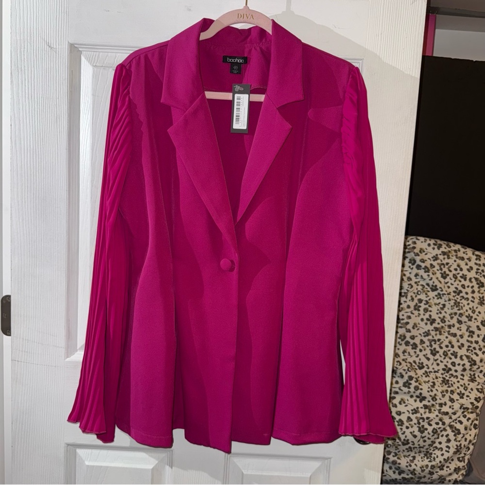 Boohoo Fuchsia Women's Blazer